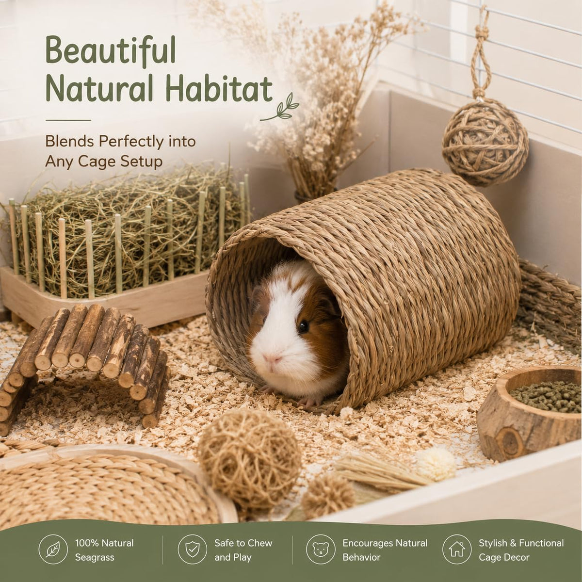Natural Seagrass Bunny Tunnel V42569