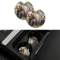 Black Drink Coasters with Metal Holder Set of 2 I467032