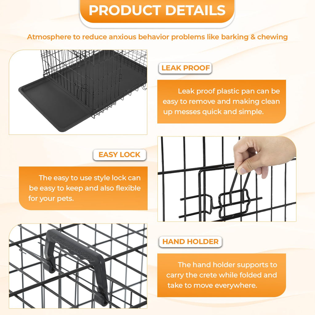 48 Inch Black Dog Crate E11512