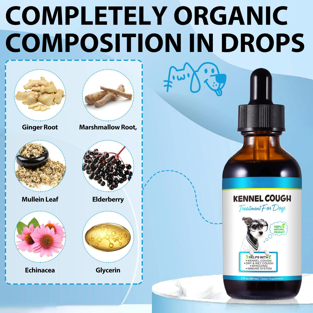 Kennel Cough Herbal Drops 2.02 Fl.oz / 60 ml B487