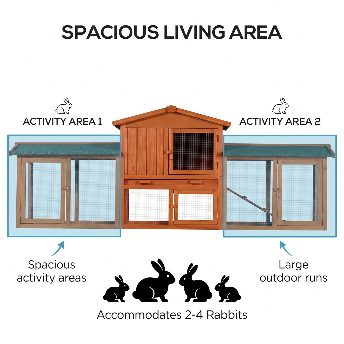 86" Extra Large Rabbit Cage N275