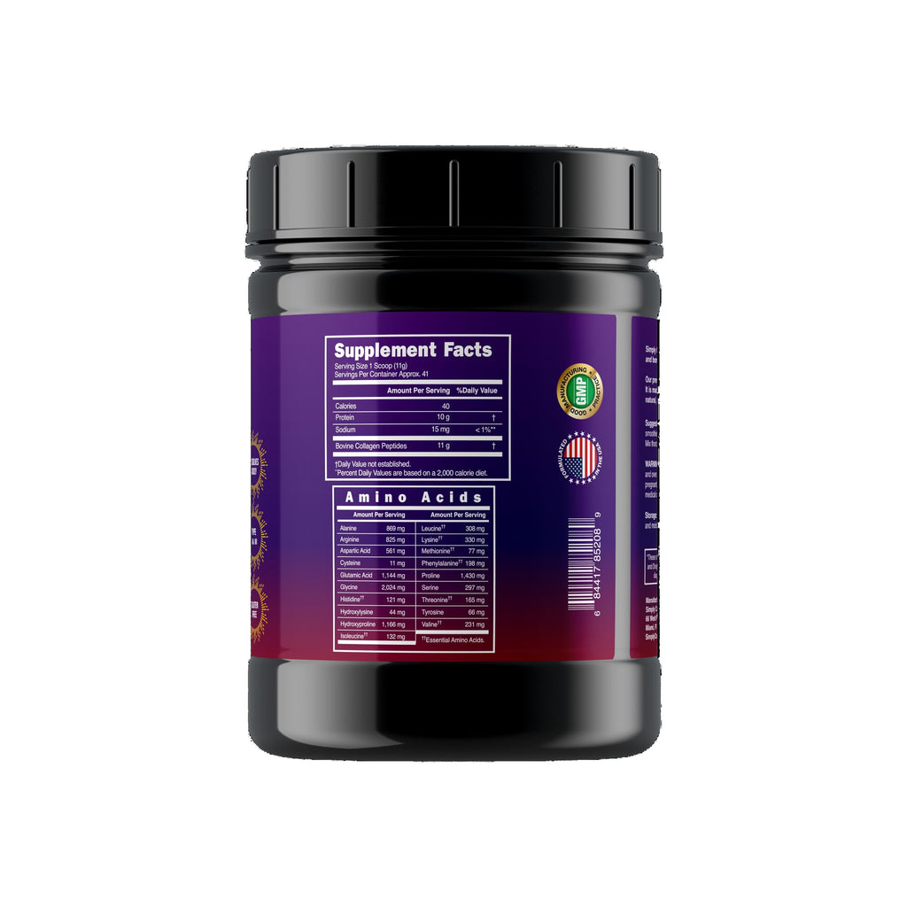 Hydrolyzed Collagen Peptides Powder Unflavored Type I & III 41 Servings W303545