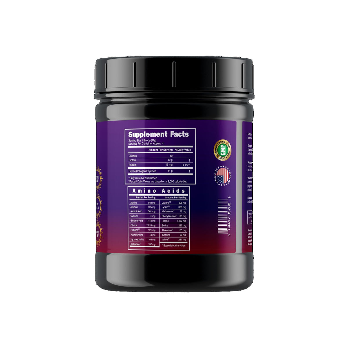Hydrolyzed Collagen Peptides Powder Unflavored Type I & III 41 Servings W303545