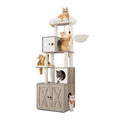 70.1-Inch Tall Cat Tree with Litter Box Enclosure Y64723