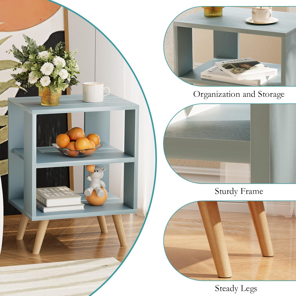 Blue 2-Tier Kids Nightstand D9104