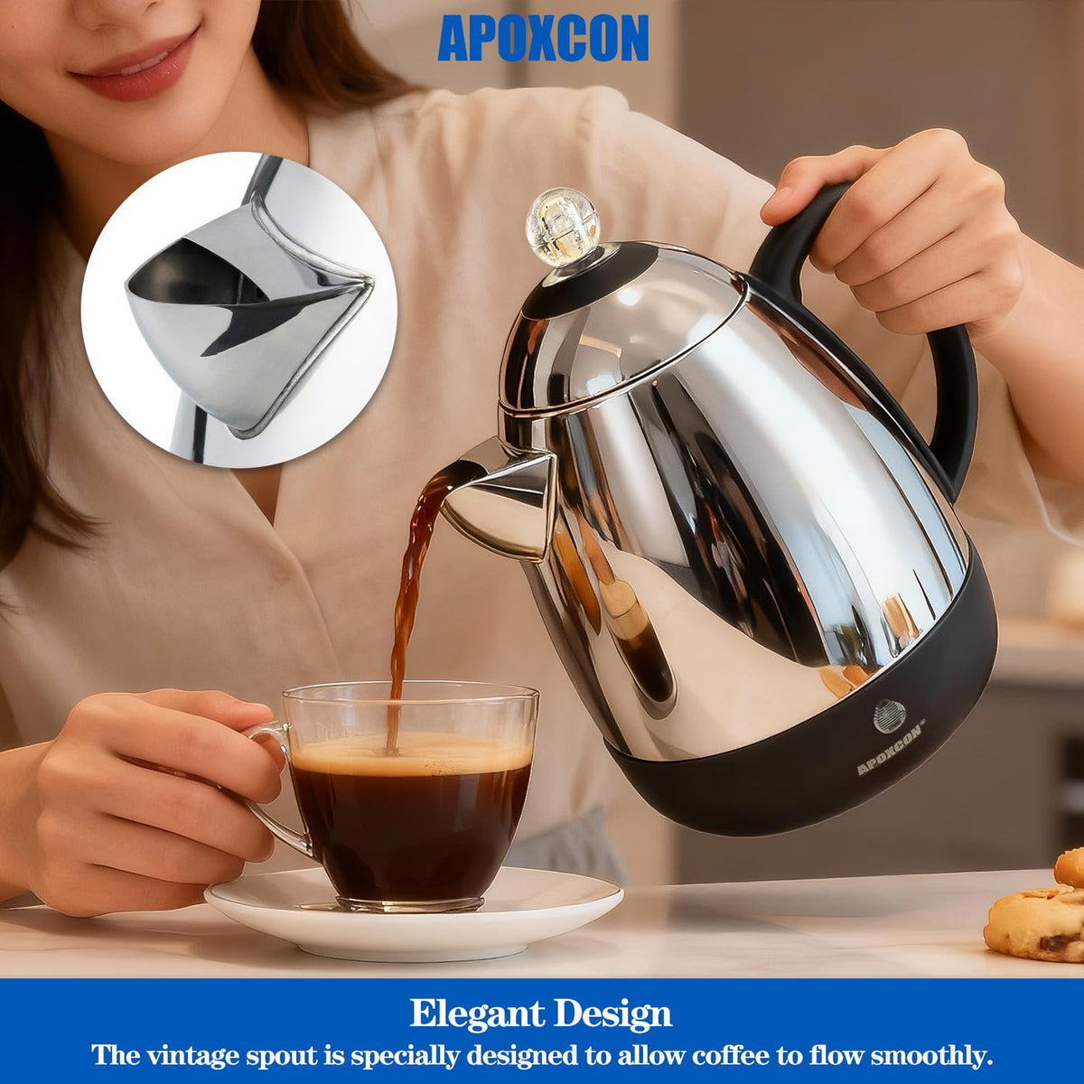 Electric Stainless Steel Coffee Percolator 10 Cup Z532778