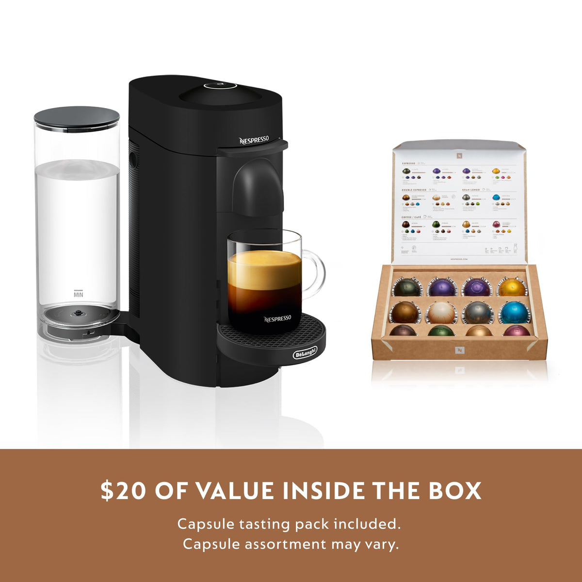 Matte Black Coffee Machine with Milk Frother W750078