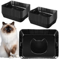 50 Pieces Disposable Litter Box for Cats Large Black L32216