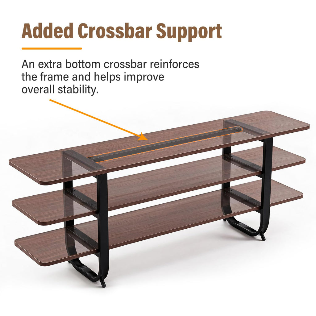 Walnut 3-Tier TV Stand B15593