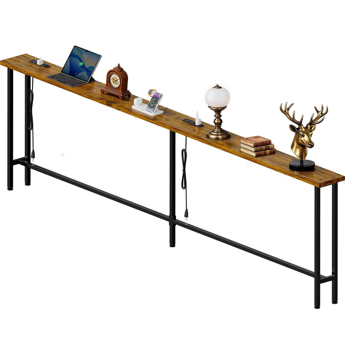 102 Inch Narrow Sofa Table with Power Outlets S93762
