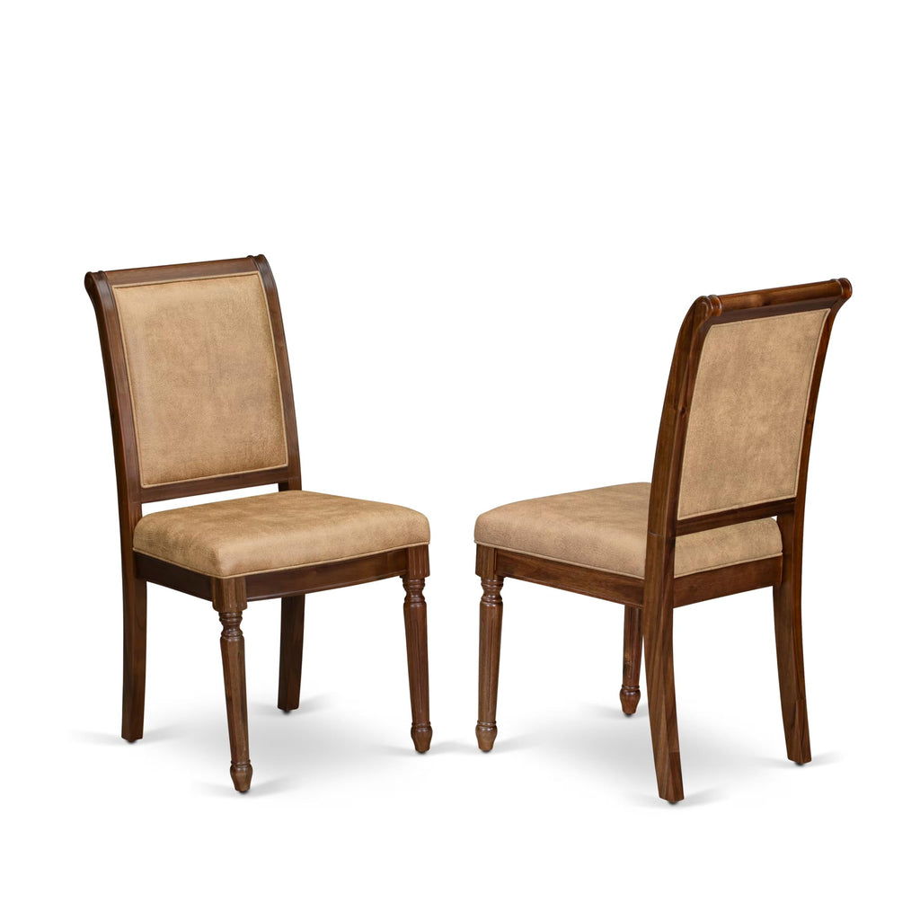 9 Piece Dining Table Set with 8 Beige Fabric Chairs N2361