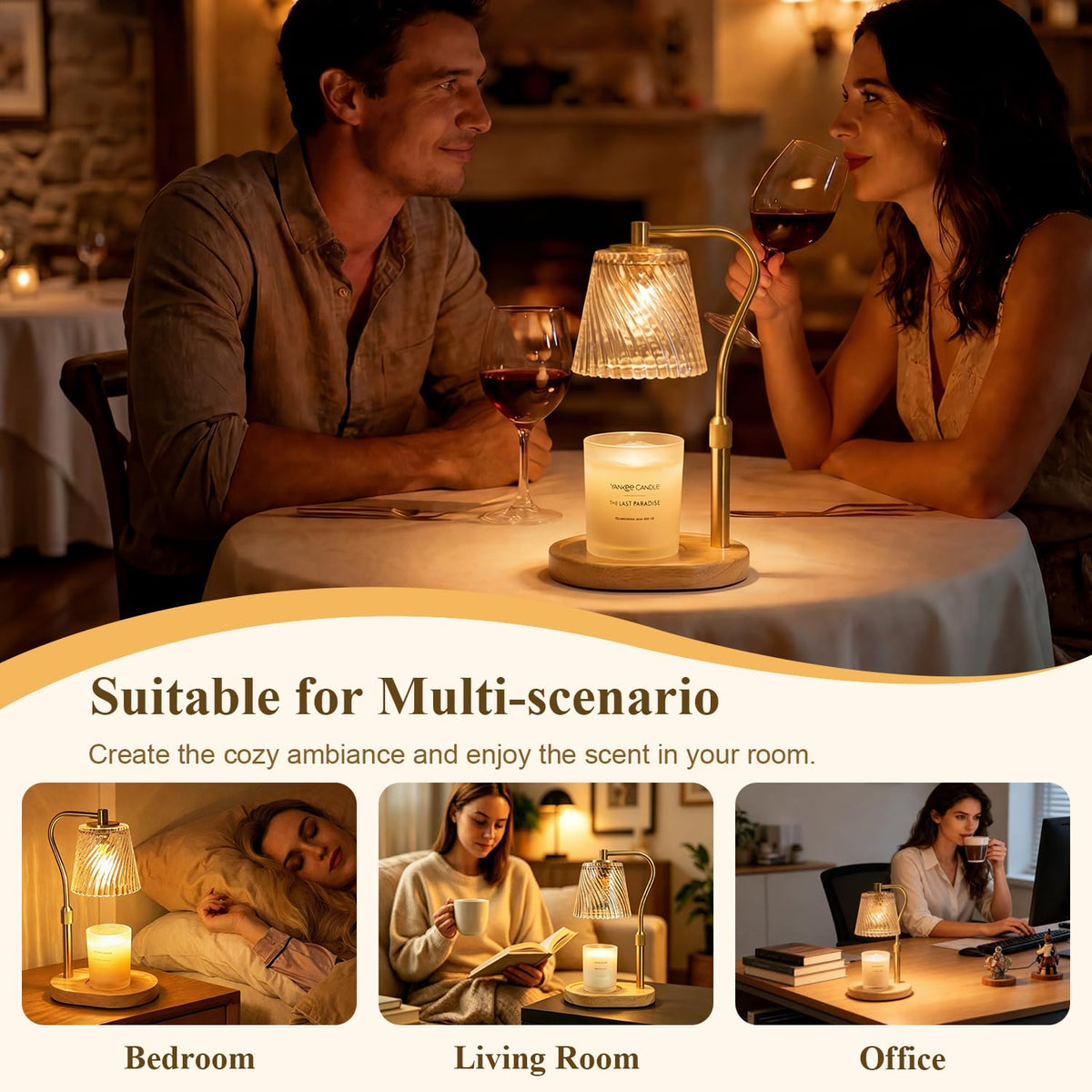 Candle Warmer Lamp with Timer and Dimmable X216086