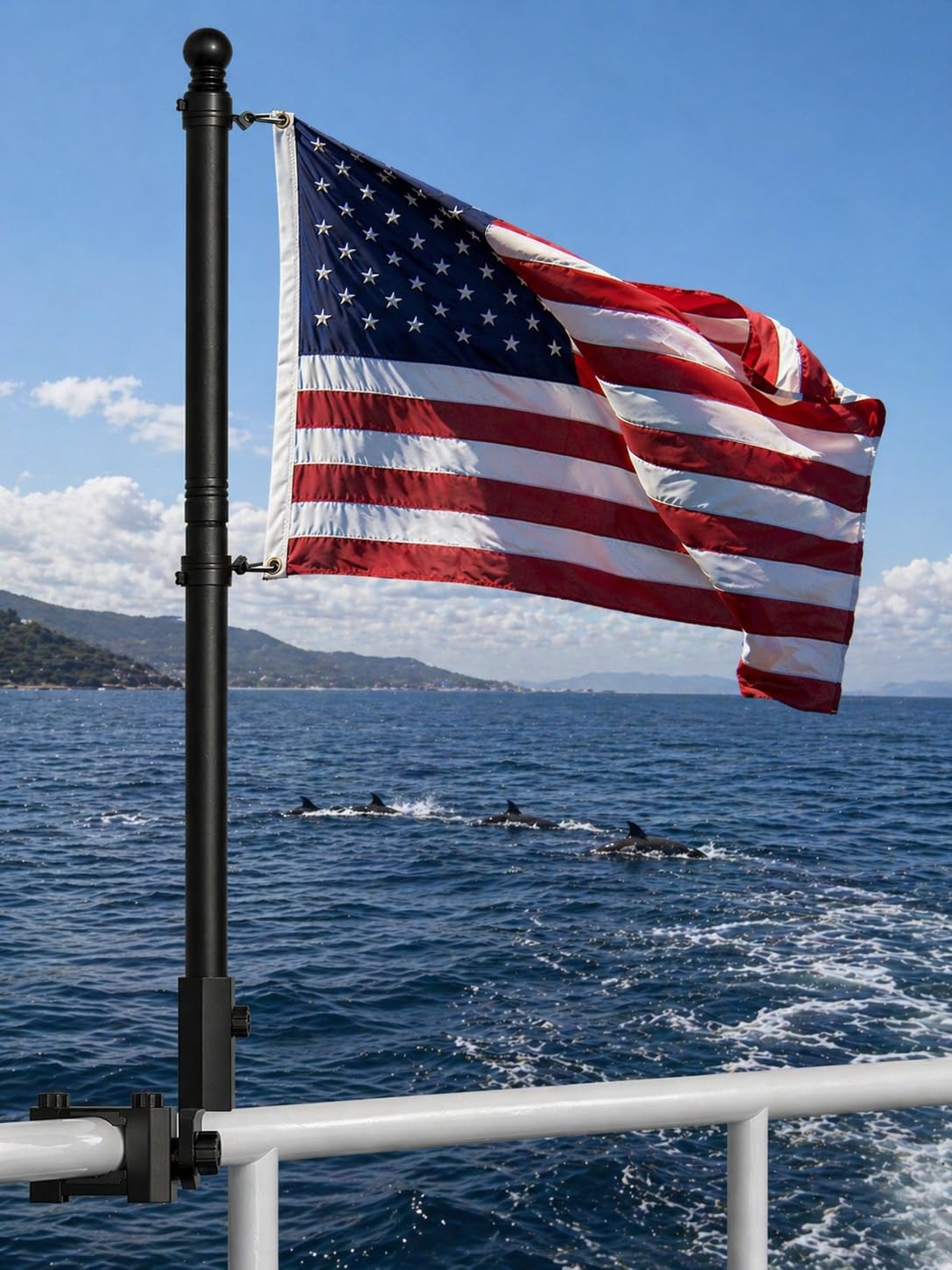 2.5FT Stainless Steel Boat Flag Pole Kit M926563