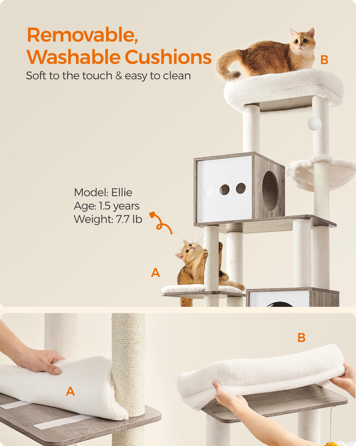 70.1-Inch Tall Cat Tree with Litter Box Enclosure Y64723
