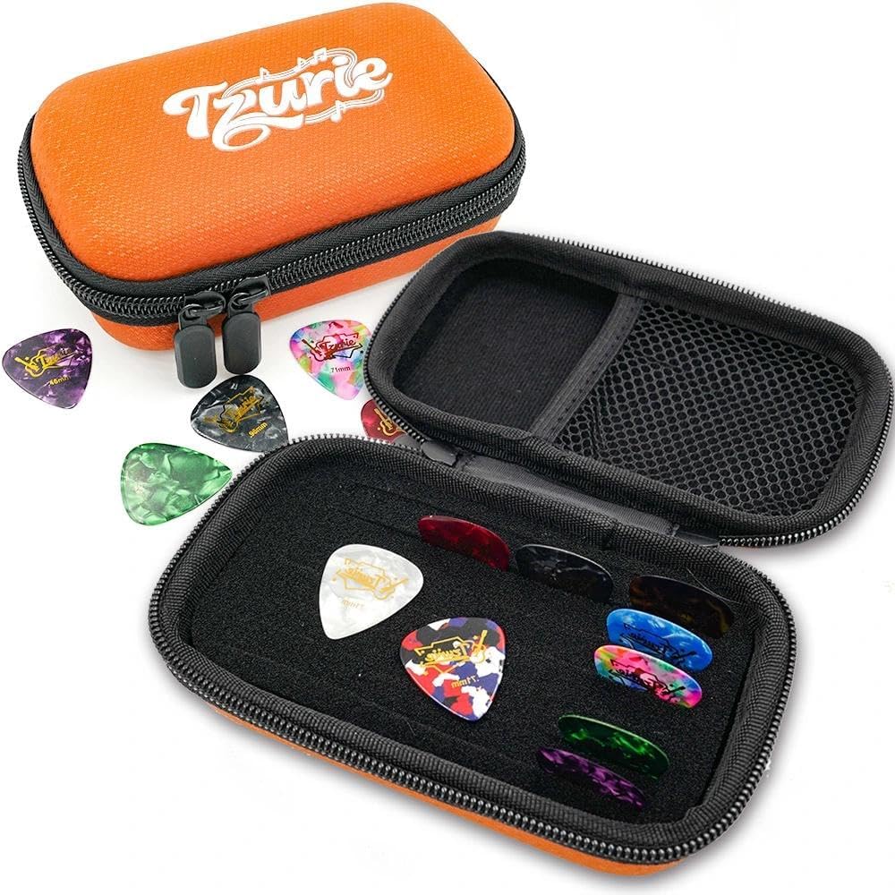 Guitar Pick Case Set with 9 Celluloid Guitar Picks E4393