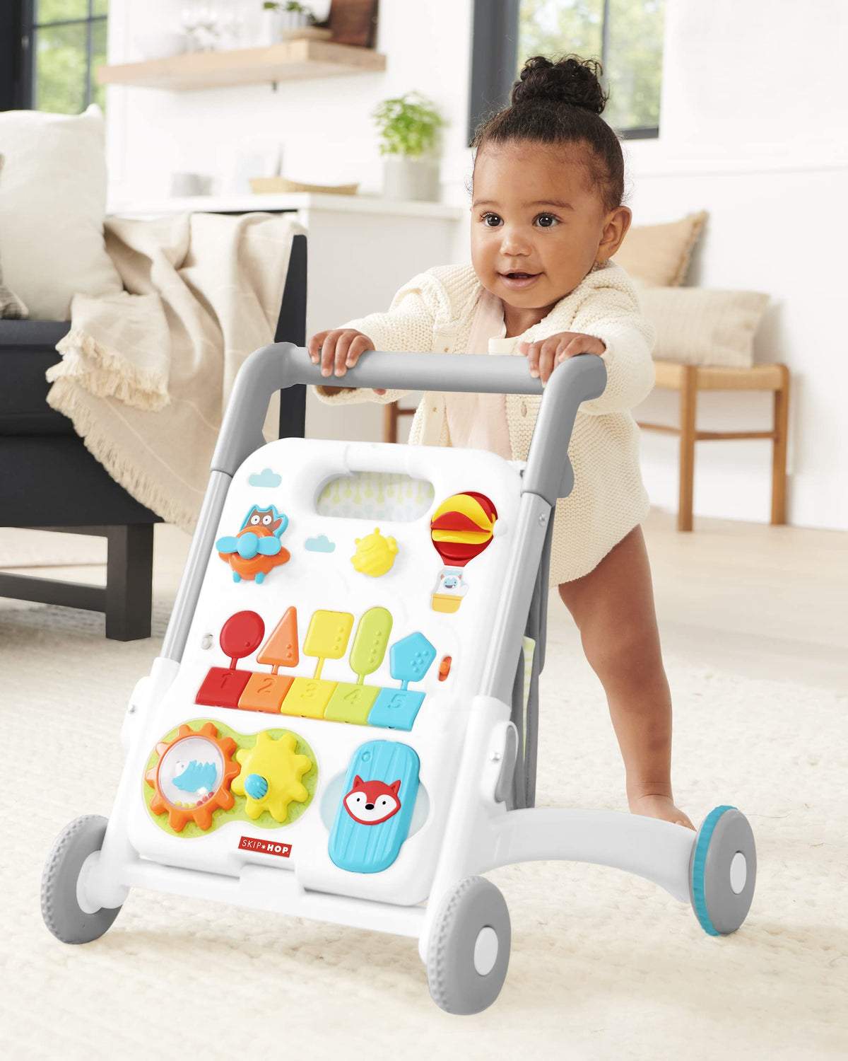 4-in-1 Sit to Stand Baby Walker with 40+ Activities F743562