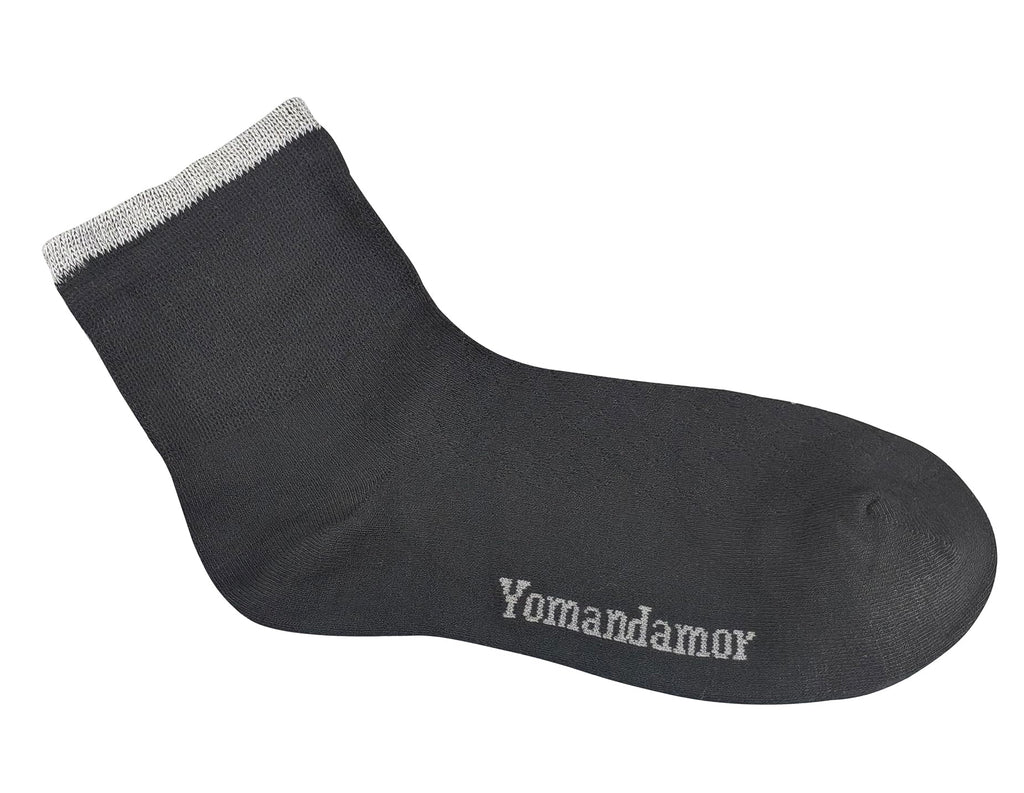 6 Pairs Bamboo Rayon Breathable Quarter Socks with Seamless Toe U2441