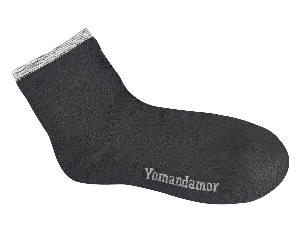 6 Pairs Bamboo Rayon Breathable Quarter Socks with Seamless Toe U2441
