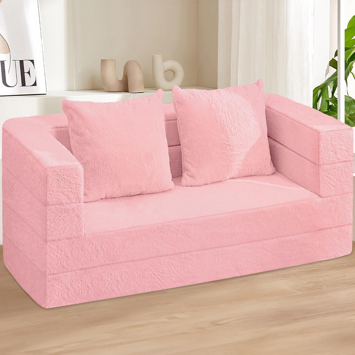 Futon Sofa Bed with Pillow X6387