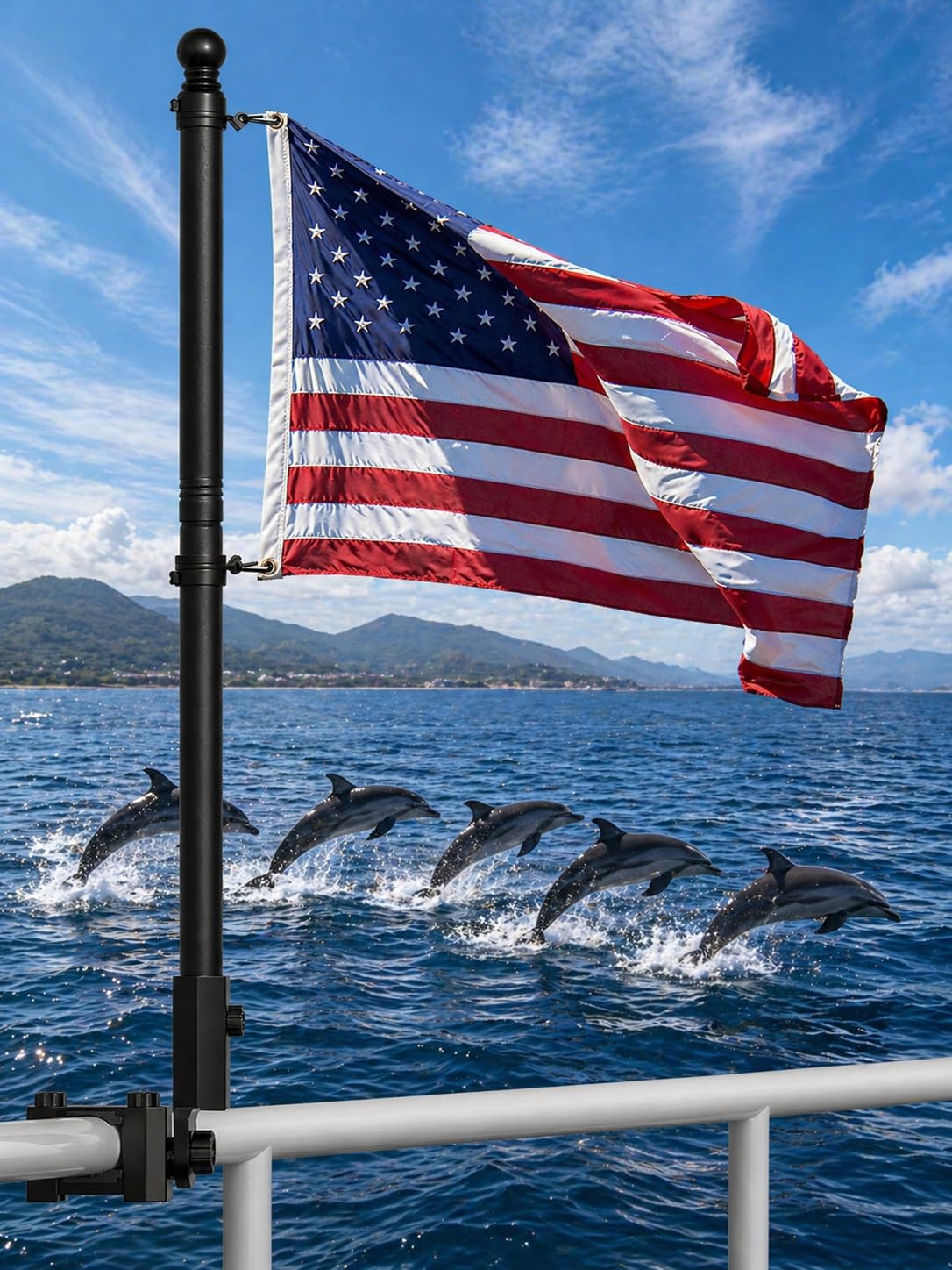 2.5FT Stainless Steel Boat Flag Pole Kit M926563