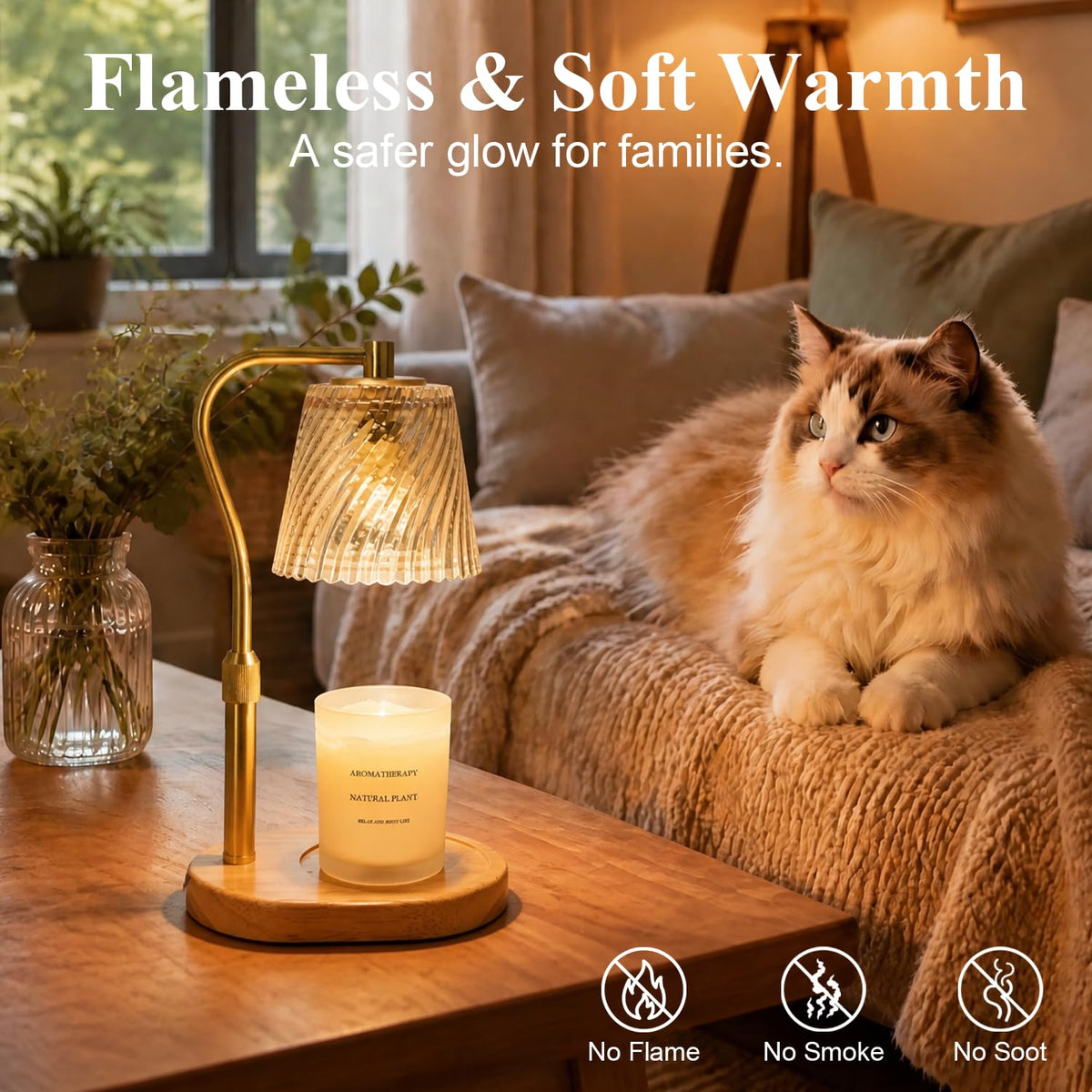 Candle Warmer Lamp with Timer and Dimmable X216086