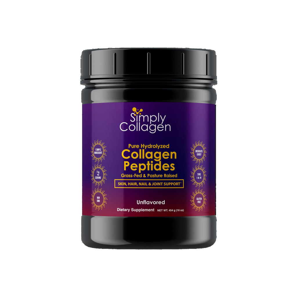 Hydrolyzed Collagen Peptides Powder Unflavored Type I & III 41 Servings W303545