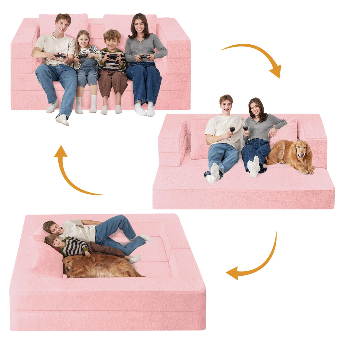 Futon Sofa Bed with Pillow X6387