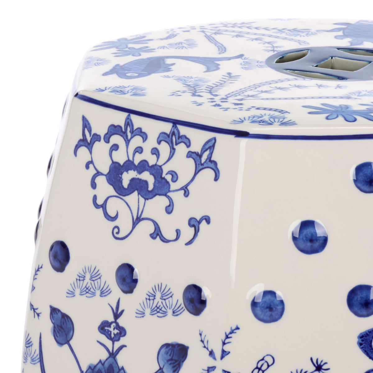 Blue Ceramic Garden Stool R327