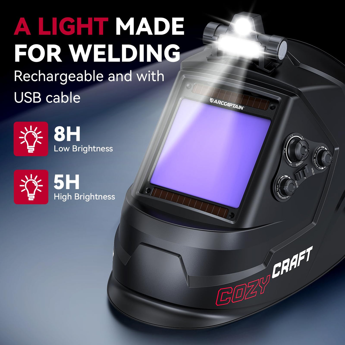 Auto Darkening Welding Helmet Large View V937968