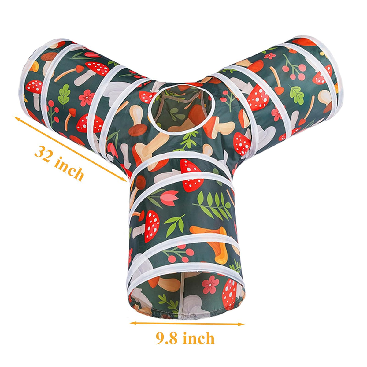 Collapsible 3 Way Rabbit Tunnel with Chew Toy M1908