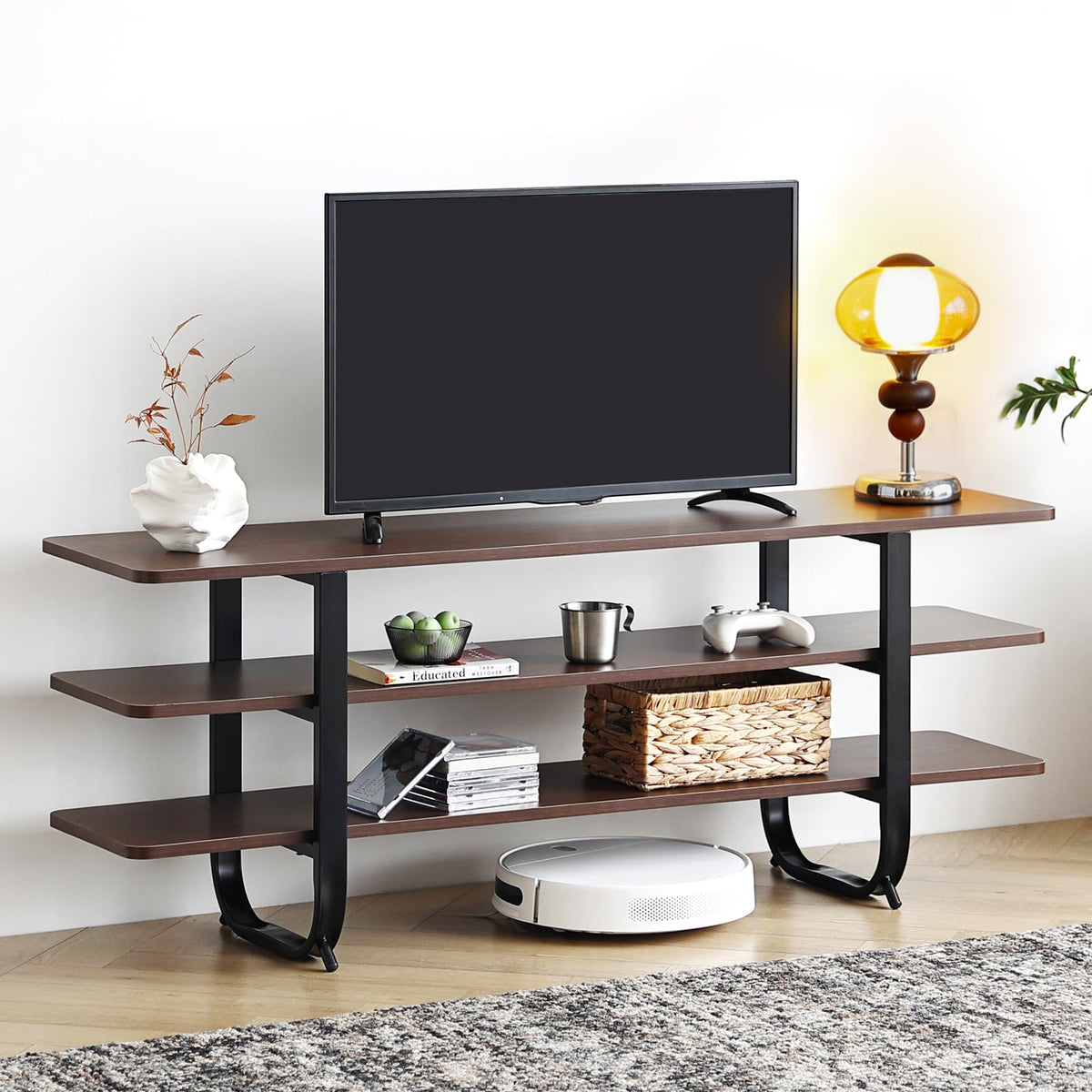 Walnut 3-Tier TV Stand B15593