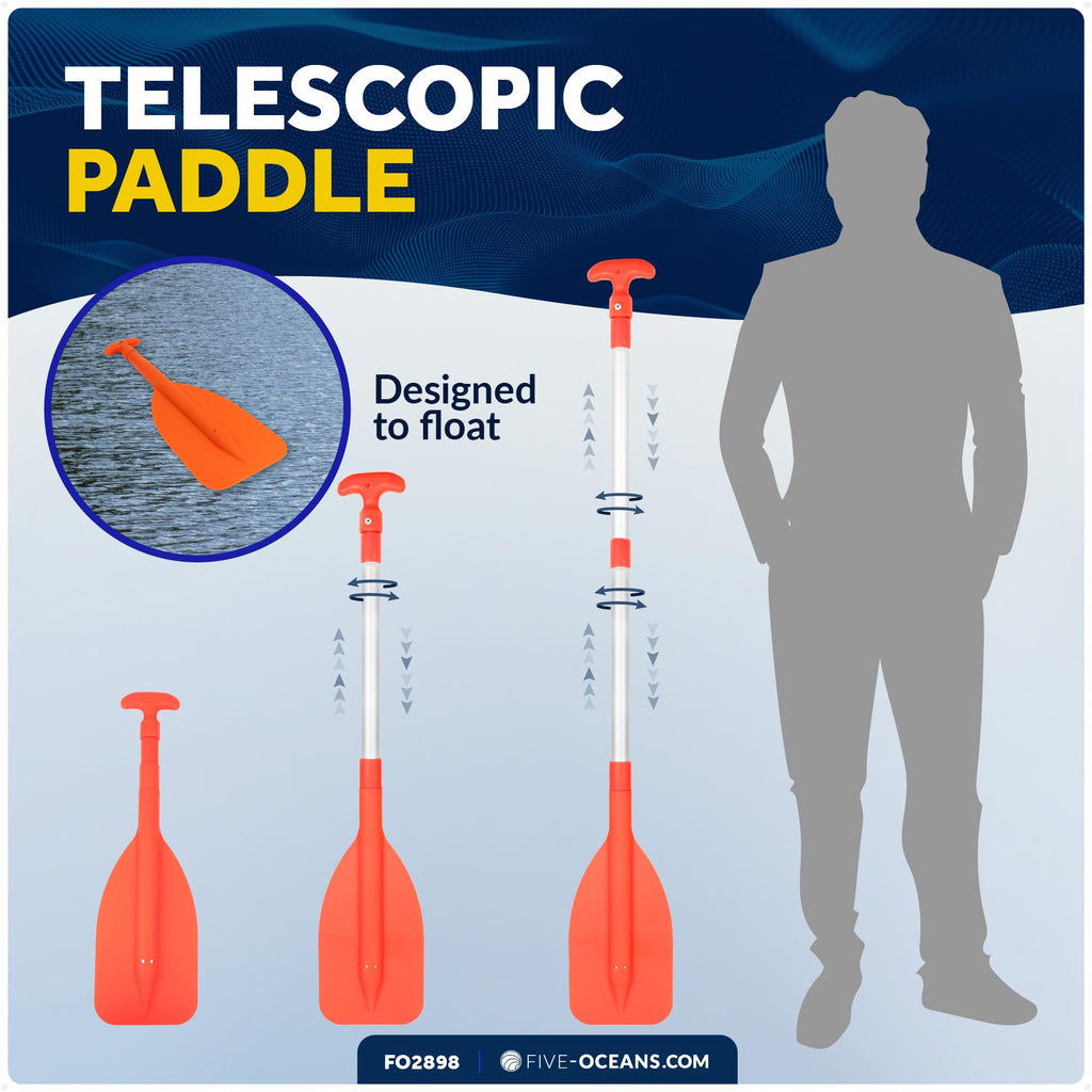 Telescoping Floating Orange Boat Paddle X3027