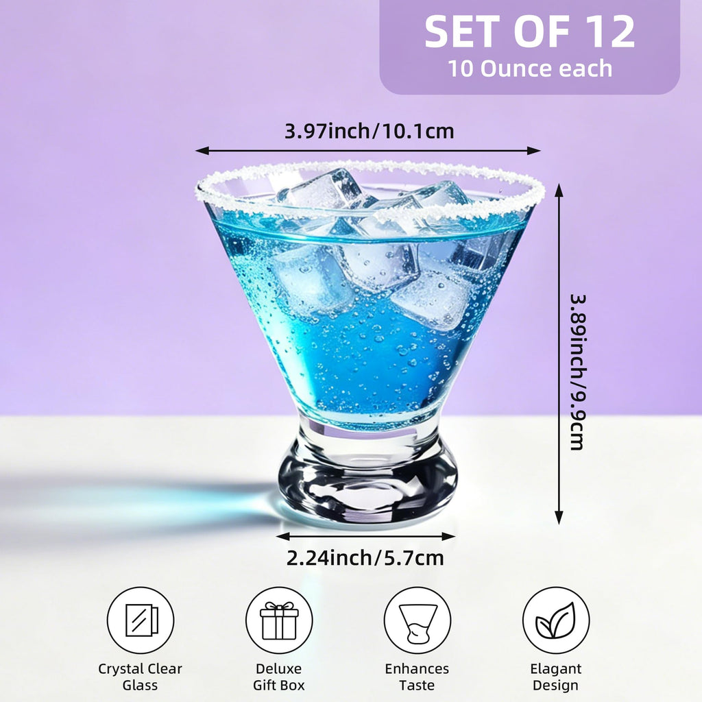 Stemless Martini Glasses Set of 12 X8860