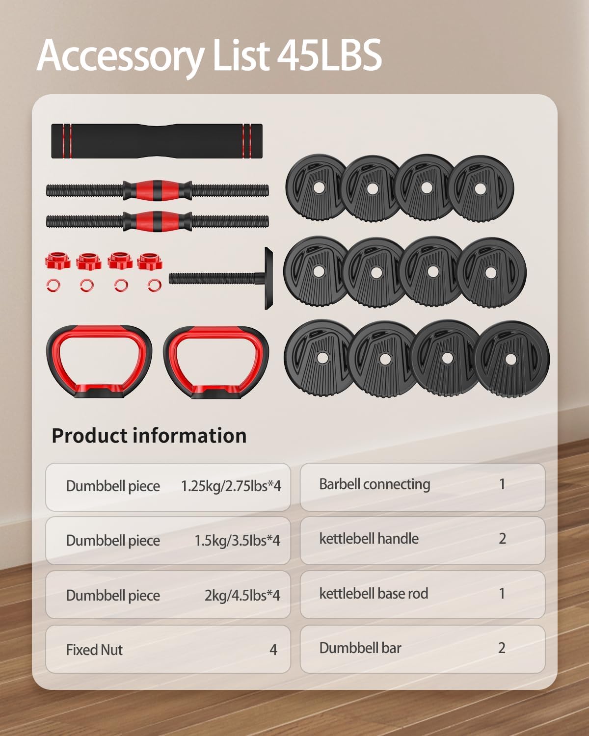 Adjustable Dumbbell Free Weight Set I70529