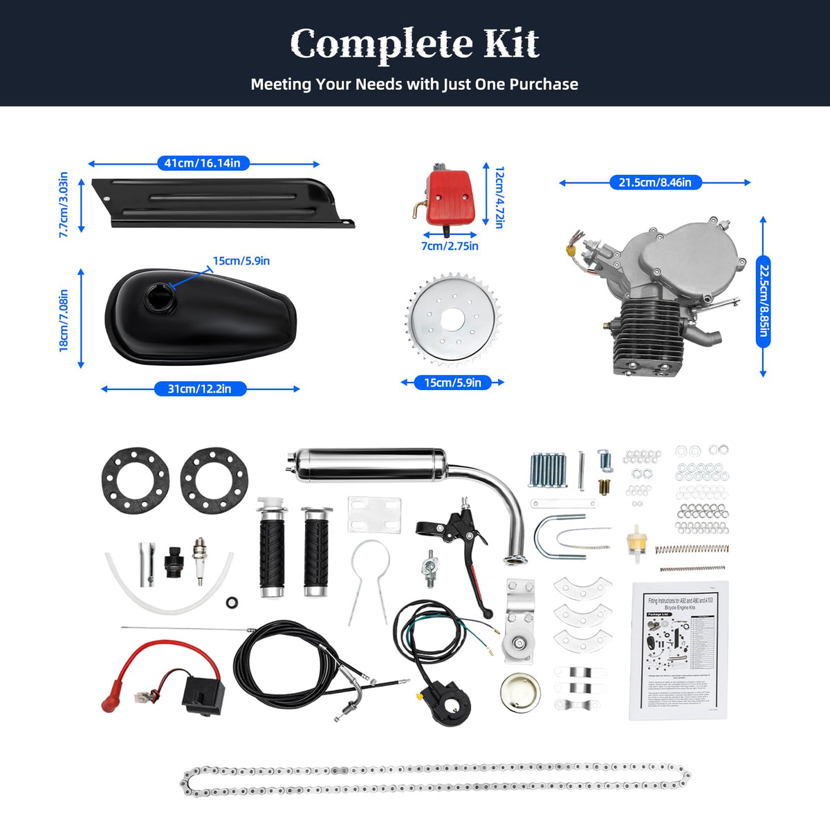 100CC 2 Stroke Bicycle Engine Kit M8506