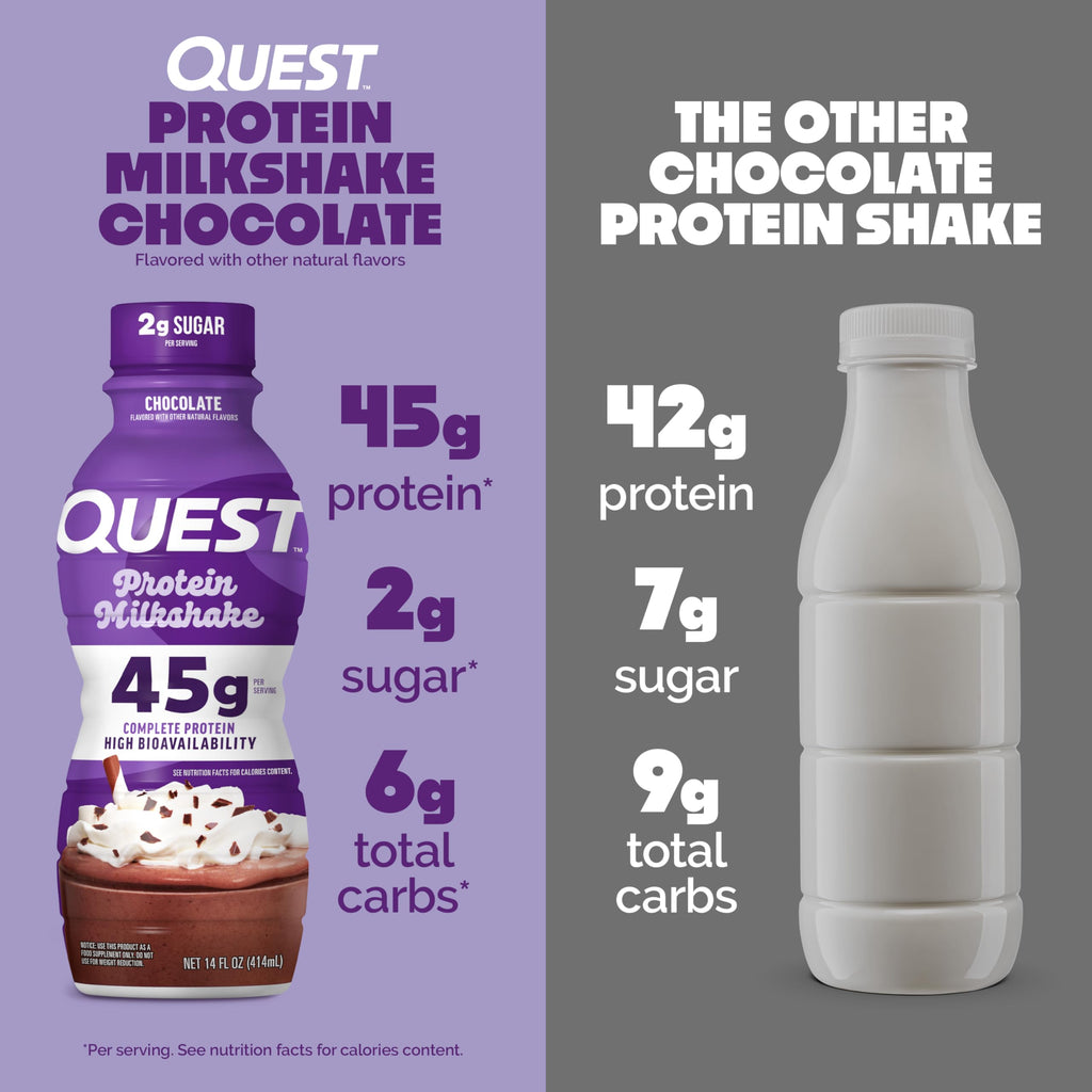 Chocolate Protein Shake, 45g Protein, 12 Count D976