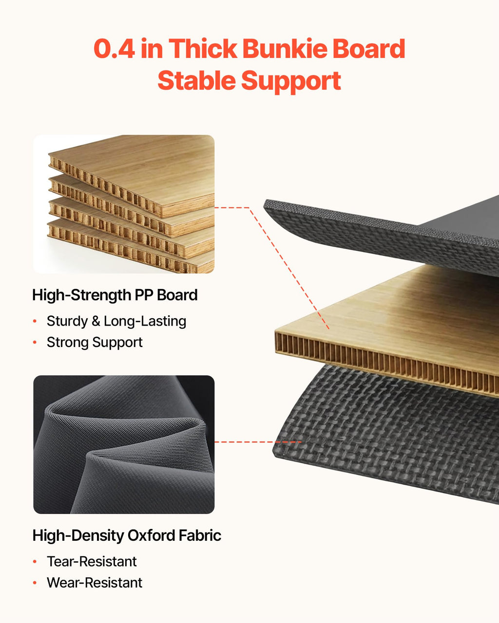 Cal King Size Foldable Bed Board X839412