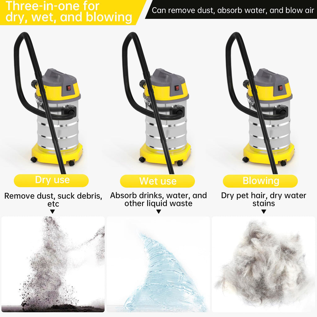 10 Gallon 8 Peak Hp Wet/Dry Shop Vacuum with Attachments S68643