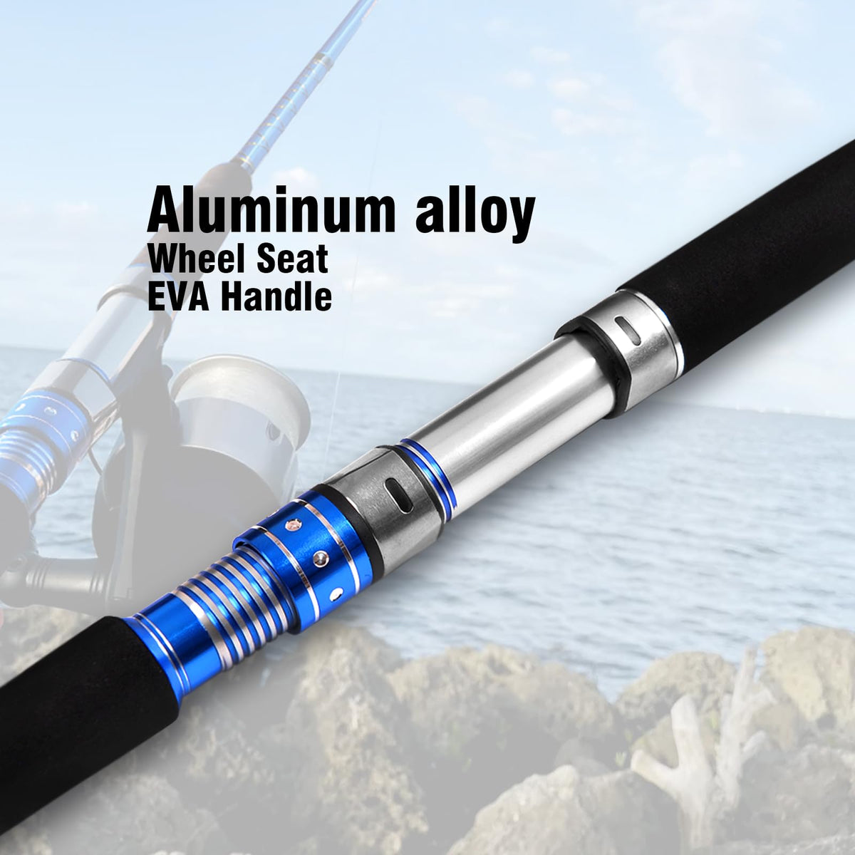 2-Piece Saltwater Spinning Fishing Rod Y178246