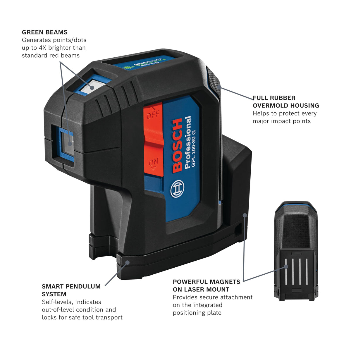Green-Beam Three-Point Self-Leveling Alignment Laser V49244