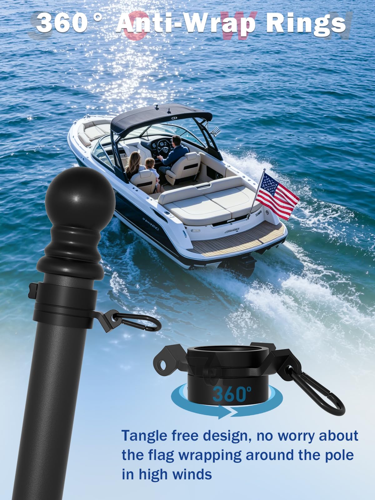 2.5FT Stainless Steel Boat Flag Pole Kit M926563