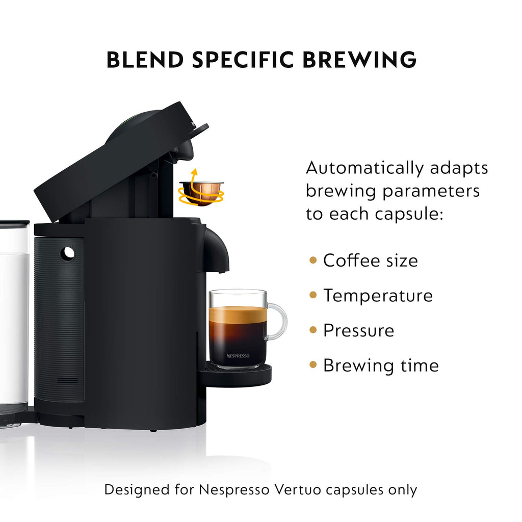 Matte Black Coffee Machine with Milk Frother W750078