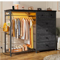49.2" W Dresser with Hanging Rack & 6 Drawers U6833