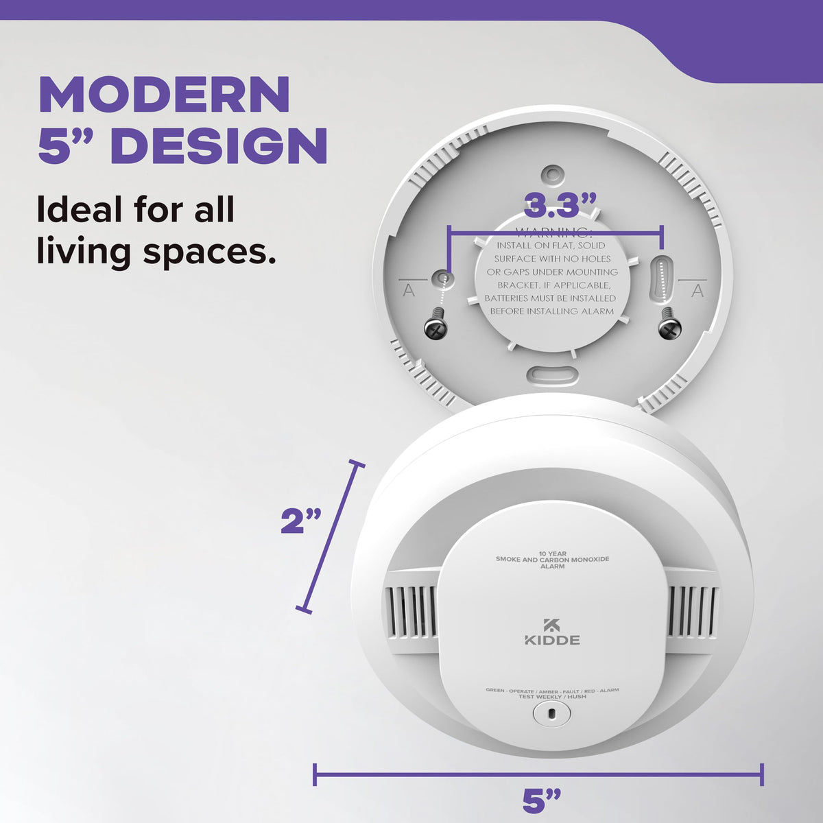 Smoke & Carbon Monoxide Detector, 10-Year Battery, 2 Pack X46494