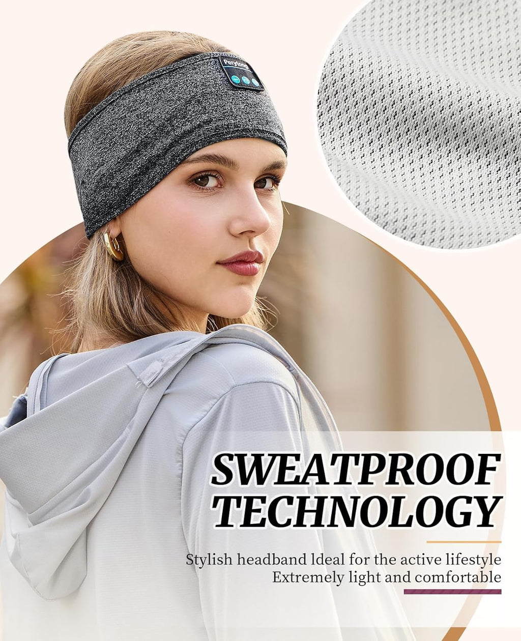 2 Pack Bluetooth Sleep Mask and Headband Headphones Set N2173