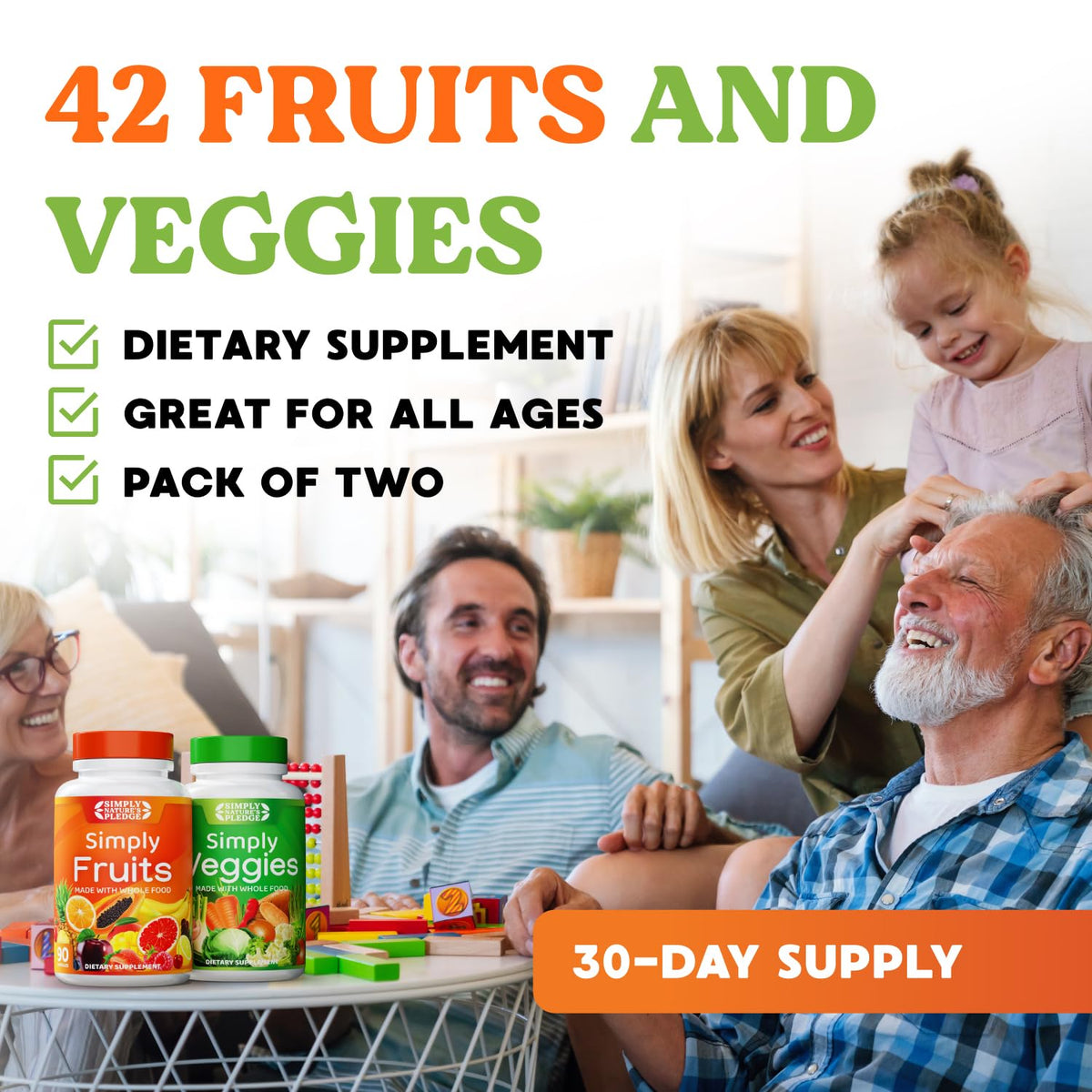 Fruits & Vegetables Supplement, 540 Capsules, 6-Pack S4888