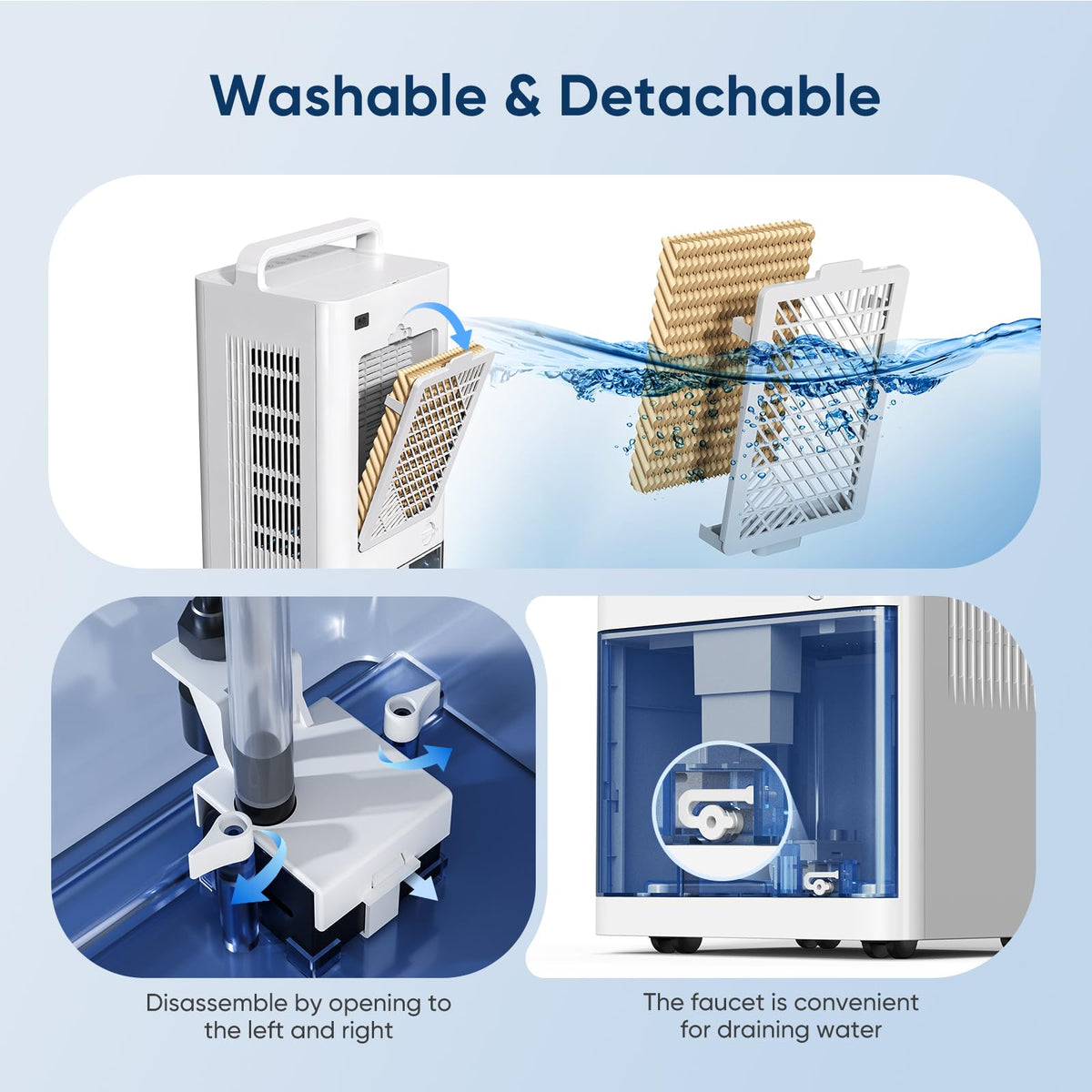 Portable 4-IN-1 Evaporative Air Cooler 3-Gal E348