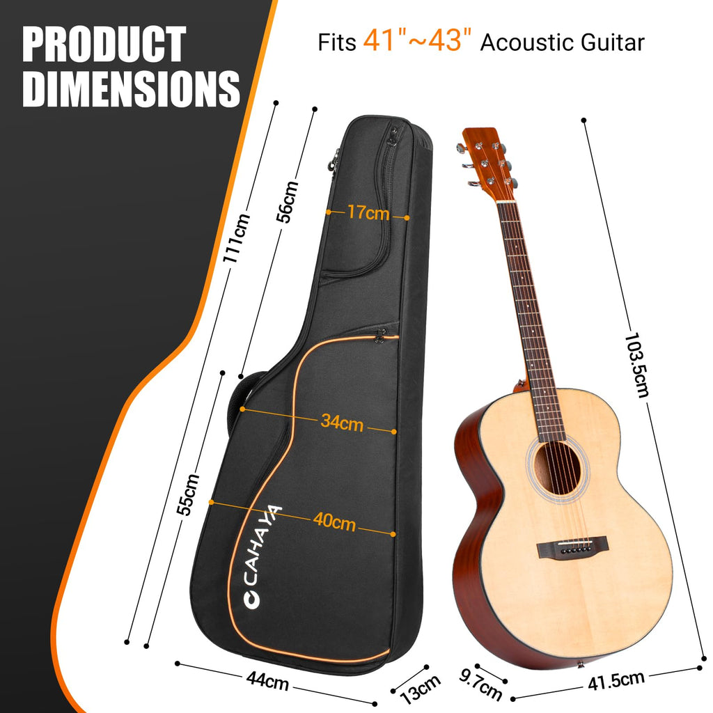 42 43 44In 0.5In Thick Padding Acoustic Guitar Bag M520