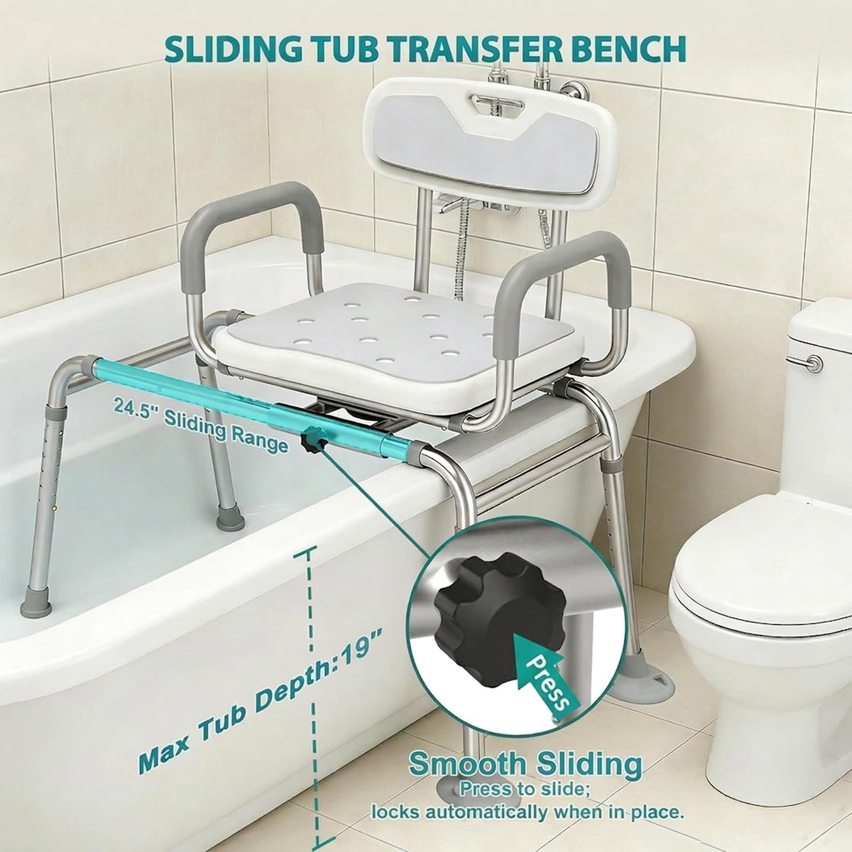 Tub Transfer Bench with Swivel Seat B15657
