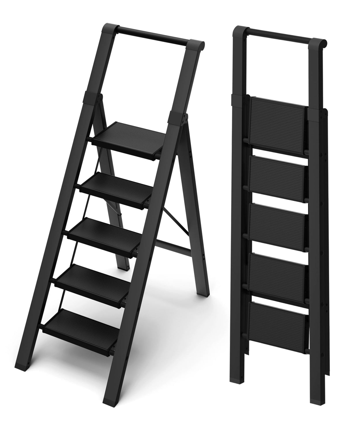5 Step Aluminum Folding Ladder Y1986